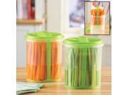 Sectioned Vegetable Containers Set of 2