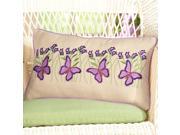 Purple Flying Butterflies Throw Pillow