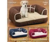 Comfy Pet Bed Couch with Pillow CHOCOLATE