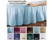 Elastic Bed Wrap Ruffle Bed Skirt TWIN FULL BROWN