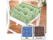 Flower Booster Tufted Chair Cushion CHOCOLATE