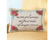 Daughter Forever Tapestry Throw Pillow