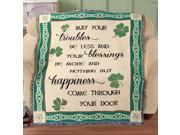 Irish Blessings Shamrock Tapestry Throw