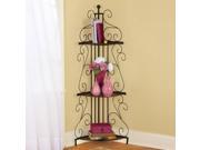 Elegant Scroll 3 Tiered Corner Shelf