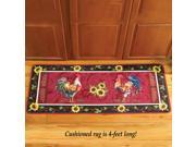 Cushioned French Country Rooster Rug