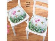 Hummingbird Garden Chair Pads Set of 2