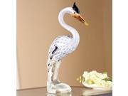 Glass Heron Figurine