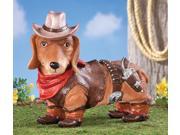 Dachshund Cowboy Dog Statue