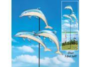 Jumping Dolphins Garden Stake