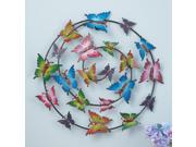 Colorful Butterfly Spiral Wall Art