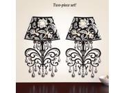 Touch Floral Wall Decal Lamps Set of 2