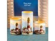 Set of 3 Lighthouse Candles