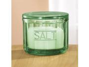 Green Depression Style Glass Salt Cellar
