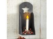 Primitive Wall Scone with Battery Operated Candle