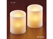 LED Flat Top Candles Set of 2