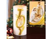 Lighted Joy Nativity FlamelessCandle