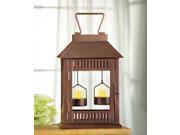 Lighted Bronze Tealight Lantern