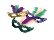 Mardi Gras Masks with Feathers