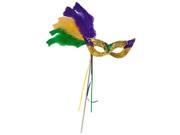 Mardi Gras Mask with Stick