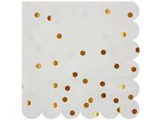 Rose Gold Dotted Luncheon Napkins