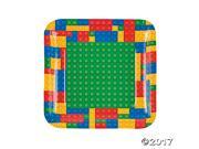 Color Brick Party Dinner Plates