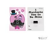 Mustache Whistle Valentine Cards