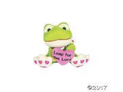 Plush Religious Valentine Frogs