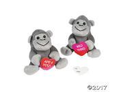 Plush Gorillas with Valentine Heart
