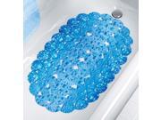 Blue Seashell Suction Bathtub Mat