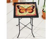 Golden Butterfly Patio Accent Table