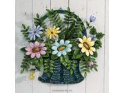 Flower Basket Metal Wall Art