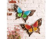 Stained Glass Butterfly Wall Art Set of 2