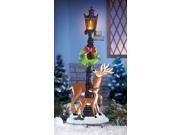 Lighted Holiday Deer Lamp Post Stake