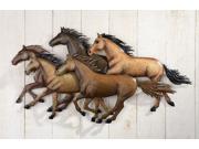 Rustic Southwestern Running Horses Wall Art