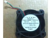 Shicoh ICFAN 4010 F4010BQ 12RCV square cooling fan with 12V 0.11A 2 Wires