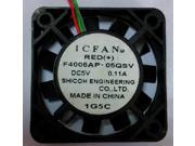 Shicoh ICFAN 4006 F4006AP 05QSV square cooling fan with 5V 0.11A 2 Wires