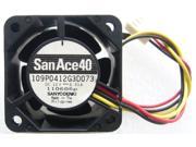 Sqaure Cooling Fan of SANYO 4028 109P0412G3D073 with 12V 0.31A 3 Wires