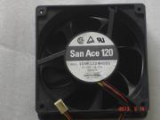 Square Cooling Fan of SANYO 12038 109R1224H101 with 24V 0.25A 3 Wires