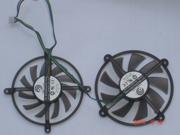 2 Pcs set Cooling Fan of Power Logic PLA08015B12HH PLB07010D12M 4 Wires
