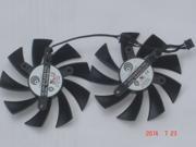Twins cooling Fan of Power Logic PLA09215B12H with 12V 0.55A 4 Wires