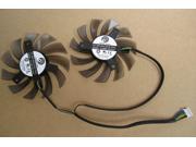 Twins cooler of Power Logic PLD08010S12HH with 12V 0.35A 4 Wires