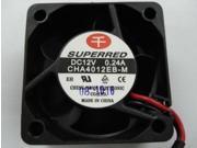 Square Cooling fan of SUPERRED 4020 CHA4012EB M with 12V 0.24A 2 Wires