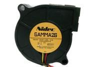 Blower Cooling Fan of NIDEC 5025 D05F 12BL with 12V 0.06A 3 Wires