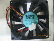 Square Cooling fan of NIDEC 8015 D08R 12TH with 12V 0.17A 3 Wires