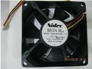 Square Cooling Fan of NIDEC 8025 D08A 24PG with 24V 0.11A 3 Wires