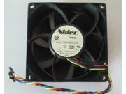 Square Cooling Fan of NIDEC 9238 H92C12BGA7 07A02 with 12V 0.88A 4 Wires
