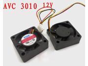 Square Cooler of AVC 3010 C3010S12L with 12V 0.07A 3 Wires
