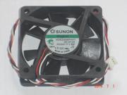Square Cooler of SUNON 6015 KDE2406PHV1 MS.AR.GN with 24V 1.9W 3 Wires