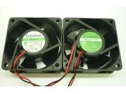 Square Cooler of SUNON 6025 KDE2406PTVX with 24V 1.9W 2 Wires