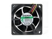 Square Cooler of SUNON 6025 KDE2406PTB3 with 24V 2.4W 3 Wires